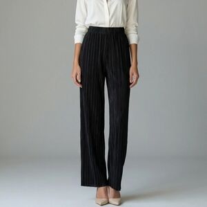 Mango Black Wide-Leg Pants